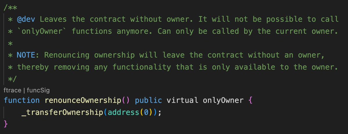 renounceOwnership